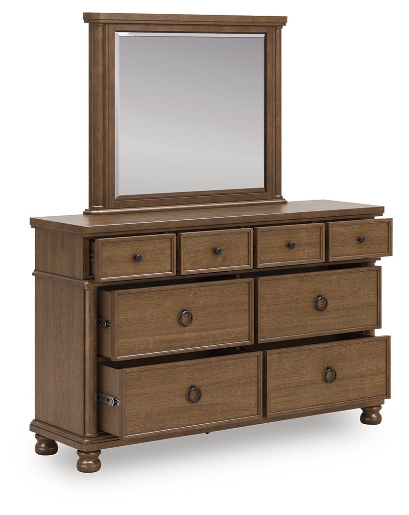 Furniture City Slidell - Ashley Furniture - Rowlenstown Bedroom - Dresser and Mirror / Brown - PCB824B1