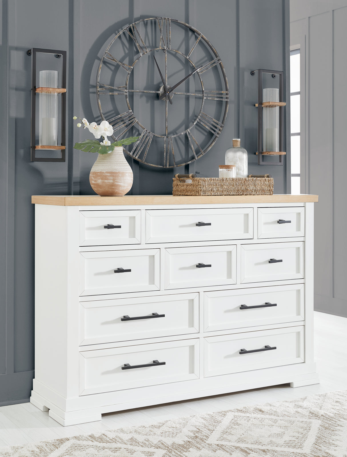 Furniture City Slidell - Ashley Furniture - Ashbryn Bedroom - Dresser / White/Natural - B844-31
