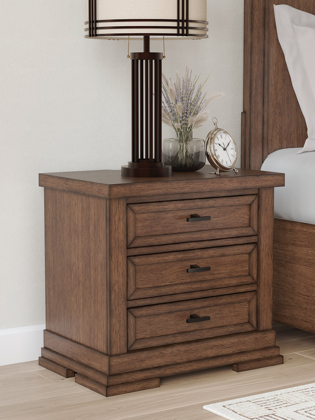 Furniture City Slidell - Ashley Furniture - Taffenbrook Bedroom - Five Drawer Chest / Medium Brown - B849-46