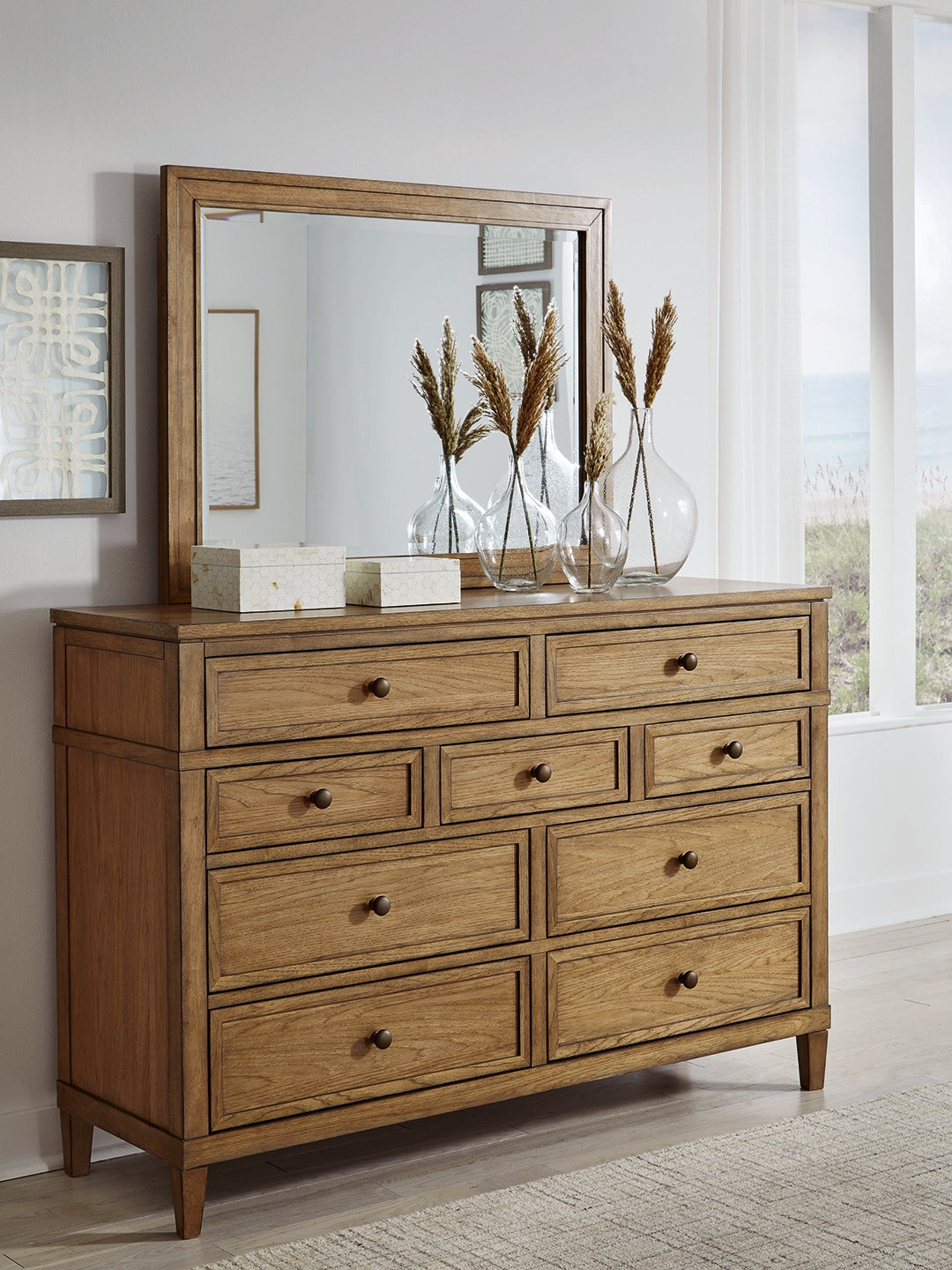 Furniture City Slidell - Ashley Furniture - Sharlance Bedroom - Dresser and Mirror / Brown - B895B1