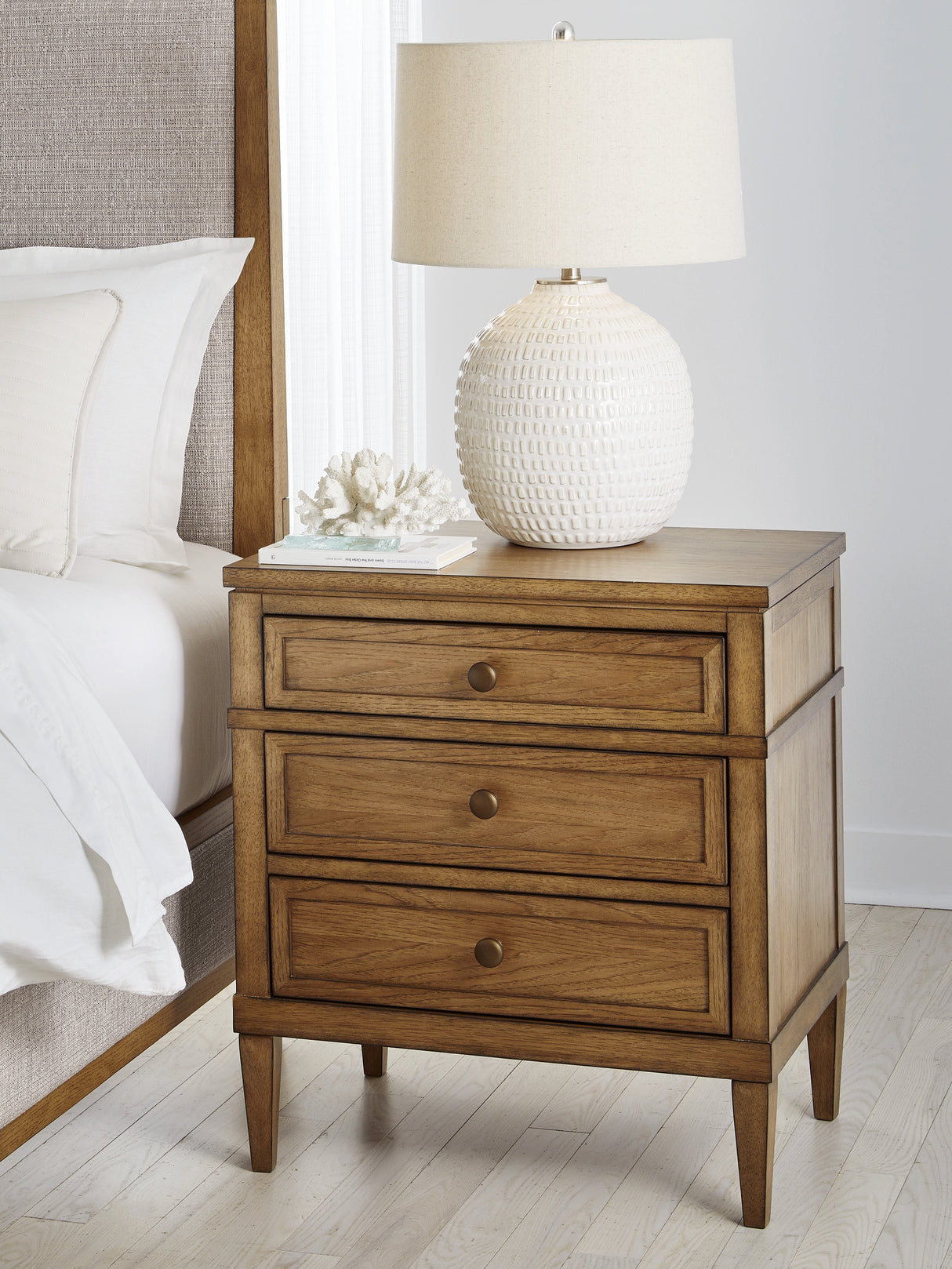 Furniture City Slidell - Ashley Furniture - Sharlance Bedroom - Three Drawer Night Stand / Brown - B895-93