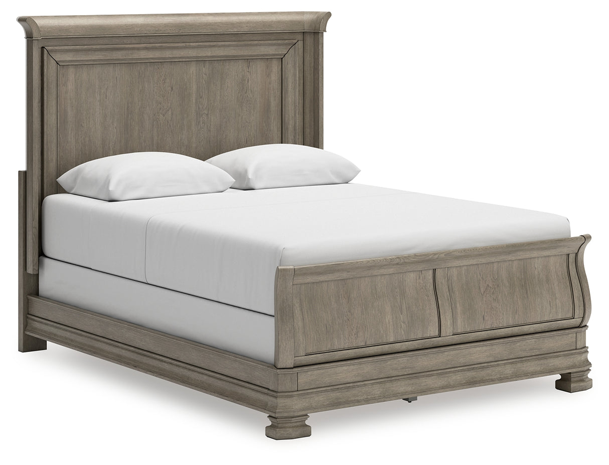 Furniture City Slidell - Ashley Furniture - Lexorne Bedroom - Queen Sleigh Bed / Gray - B924B2