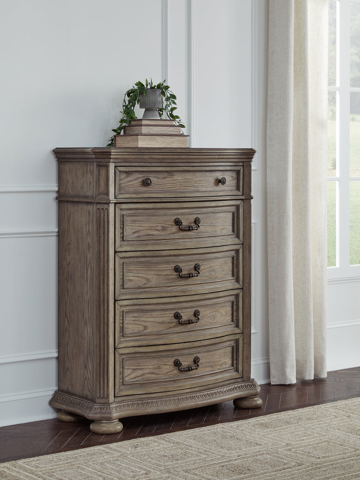 Furniture City Slidell - Ashley Furniture - Ardenfield Bedroom - Five Drawer Chest / Light Brown - B944-46
