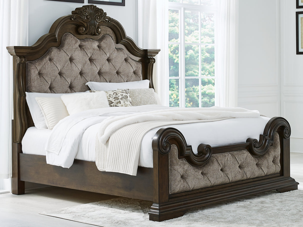 Furniture City Slidell - Ashley Furniture - Maylee Bedroom - California King Upholstered Bed / Dark Brown - B947B5