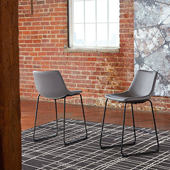 Furniture City Slidell - Ashley Furniture - Centiar Dining Room - Counter Height Bar Stool (Set of 2) / Gray - D372-824X2