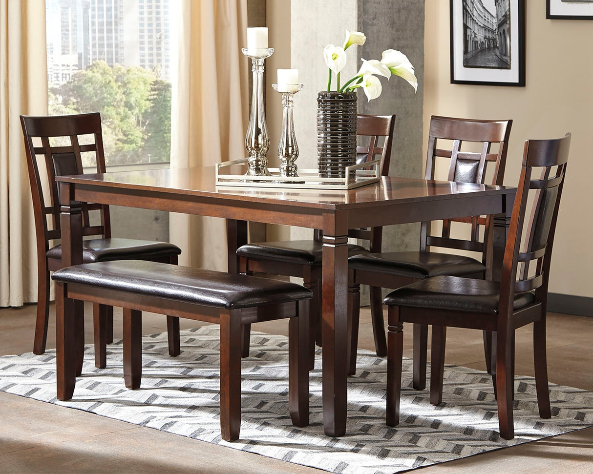 Furniture City Slidell - Ashley Furniture - Bennox Dining Room - DRM Counter Table Set (5/CN) / Brown - D384-223
