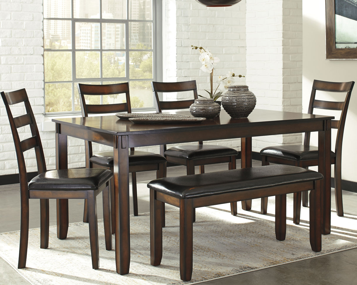 Furniture City Slidell - Ashley Furniture - Coviar Dining Room - DRM Counter Table Set (5/CN) / Brown - D385-223