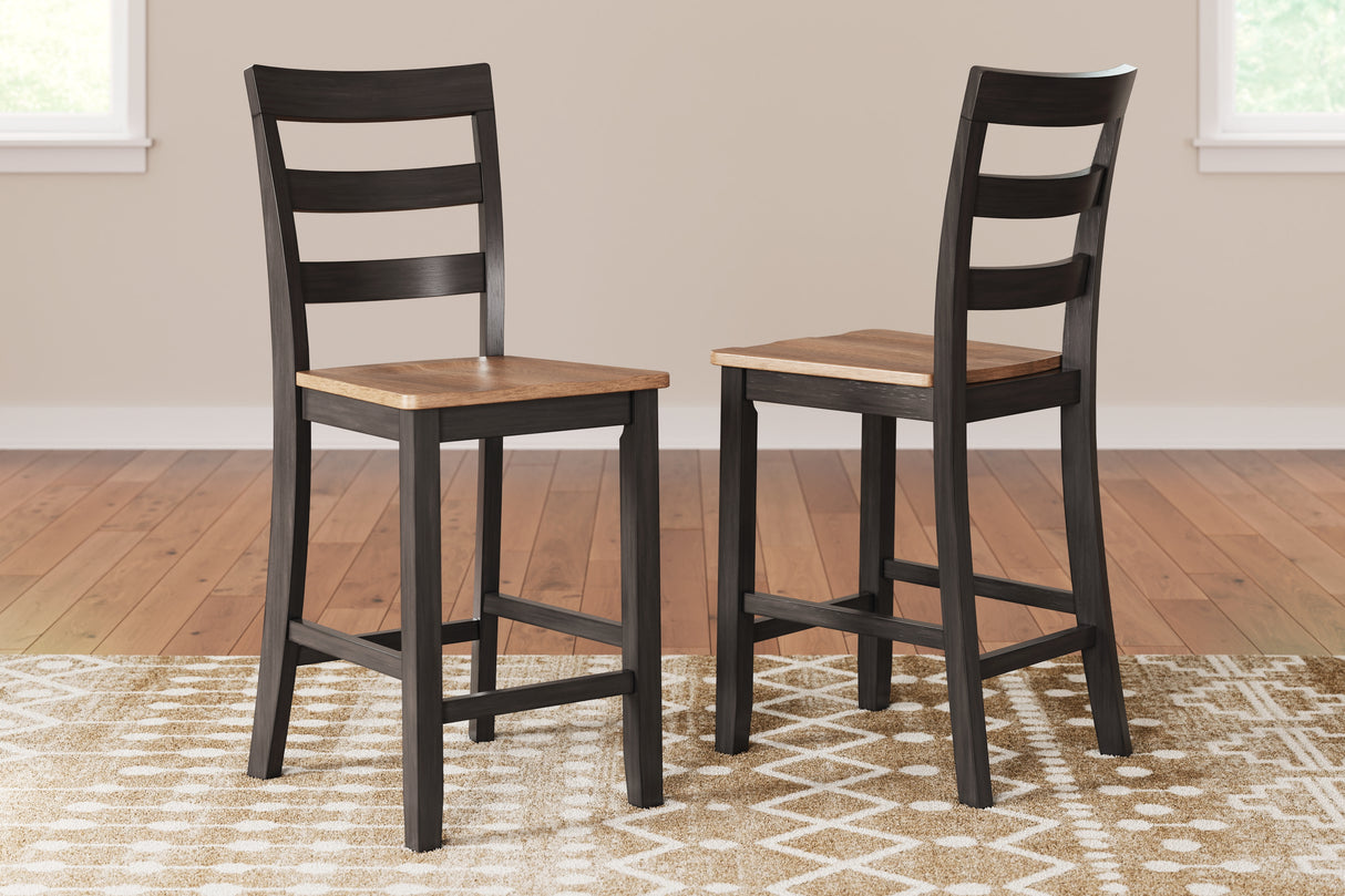 Furniture City Slidell - Ashley Furniture - Gesthaven Dining Room - Counter Height Barstool (Set of 2) / Natural/Brown - D396-124X2