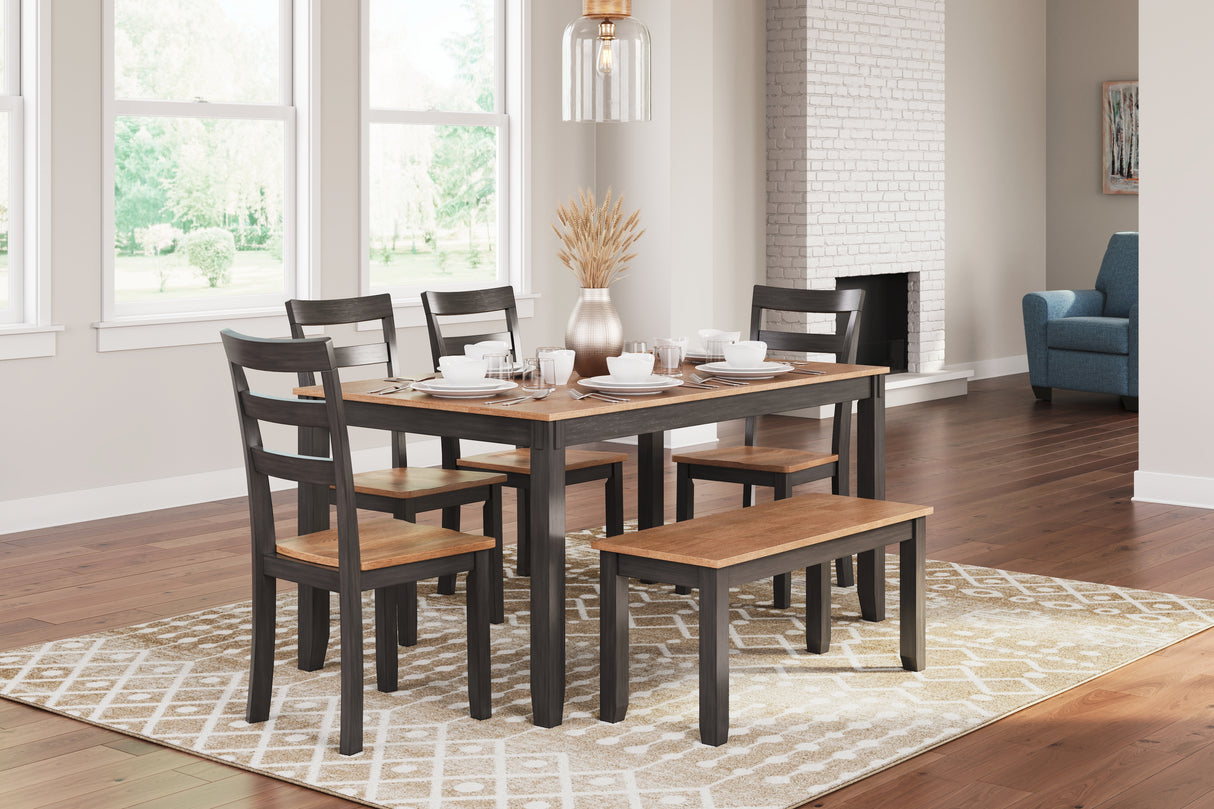Furniture City Slidell - Ashley Furniture - Gesthaven Dining Room - Dining Room Table Set (6/CN) / Natural/Brown - D396-325