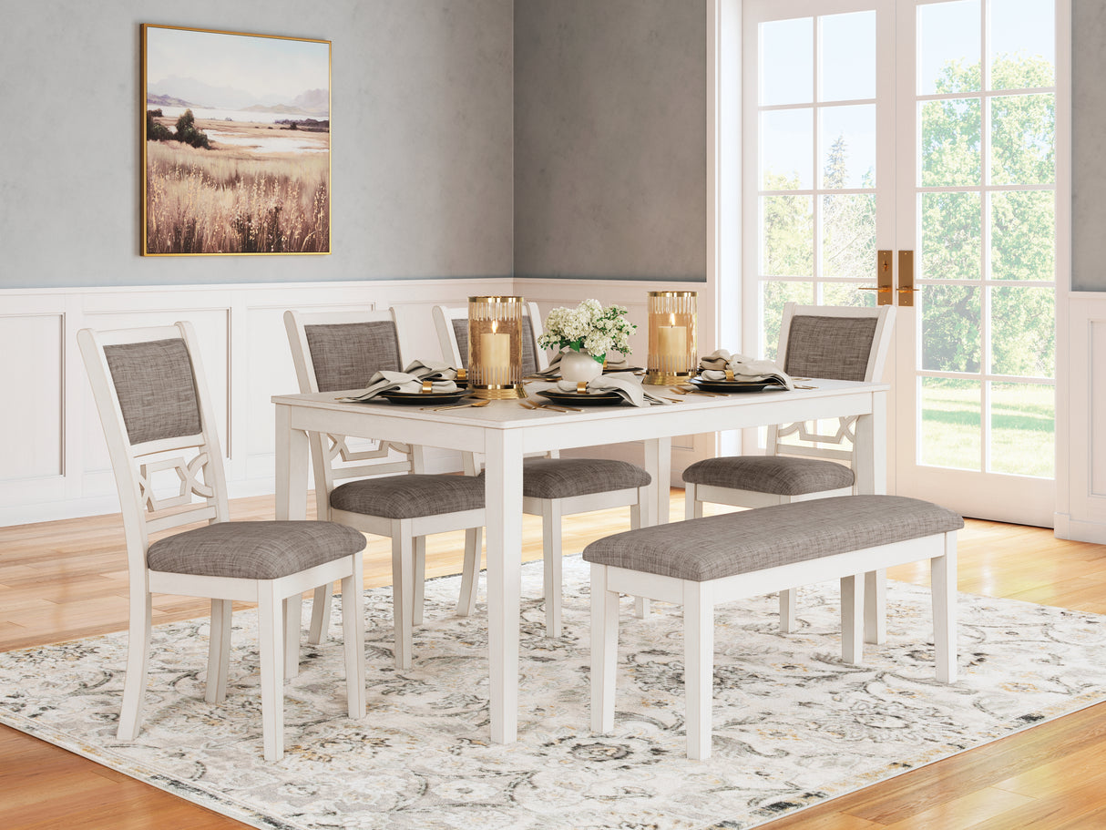 Furniture City Slidell - Ashley Furniture - Erinberg Dining Room - Dining Room Table Set (6/CN) / Antique White - D423-325