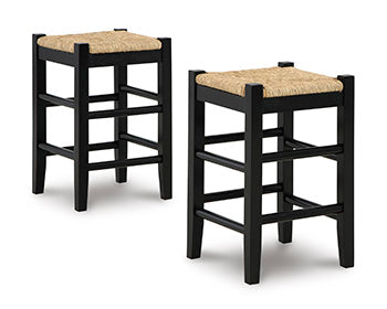 Furniture City Slidell - Ashley Furniture - Mirimyn Dining Room - Counter Height Bar Stool (Set of 2) / Black - D508-124X2