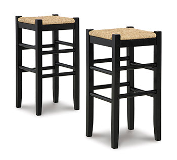 Furniture City Slidell - Ashley Furniture - Mirimyn Dining Room - Bar Height Bar Stool (Set of 2) / Black - D508-130X2