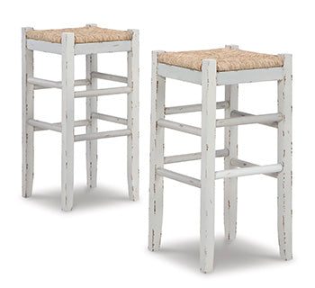 Furniture City Slidell - Ashley Furniture - Mirimyn Dining Room - Bar Height Bar Stool (Set of 2) / White - D508-230X2