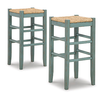 Furniture City Slidell - Ashley Furniture - Mirimyn Dining Room - Bar Height Bar Stool (Set of 2) / Teal - D508-330X2