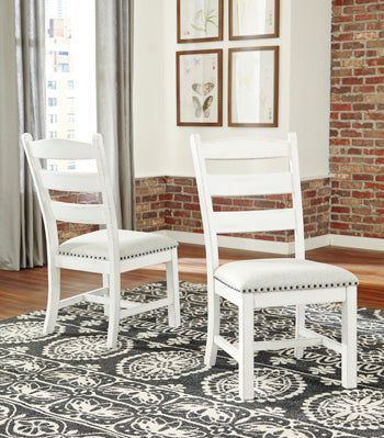 Furniture City Slidell - Ashley Furniture - Valebeck Dining Room - Dining Chair (Set of 2) / Beige/White - D546-01X2
