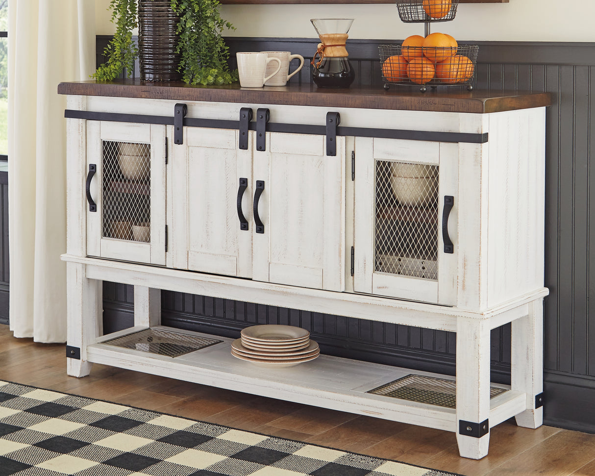 Furniture City Slidell - Ashley Furniture - Valebeck Dining Room - Dining Room Server / White/Brown - D546-60