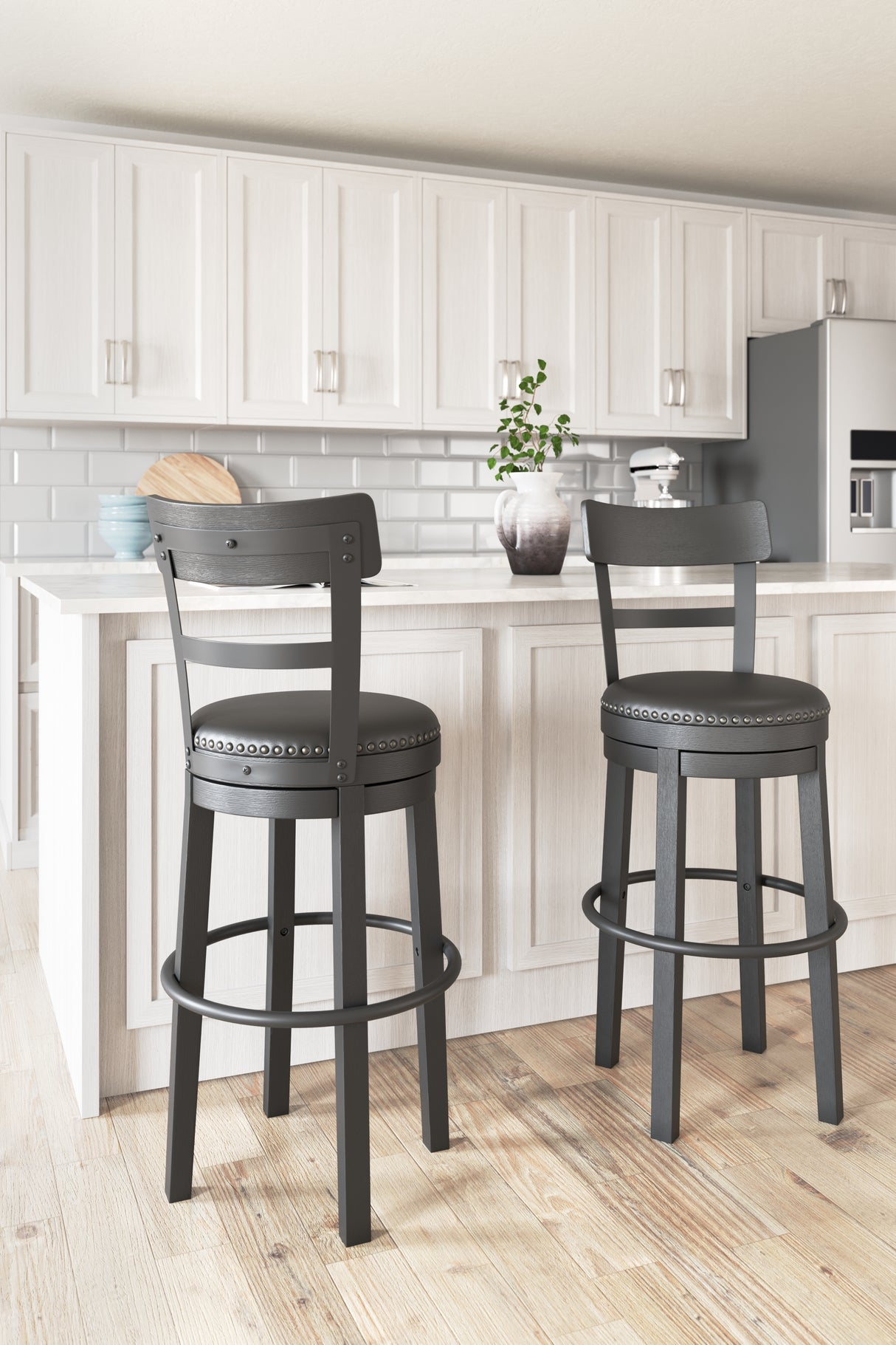 Furniture City Slidell - Ashley Furniture - Valebeck Dining Room - Bar Height Bar Stool (Set of 2) / Multi - D546-630X2