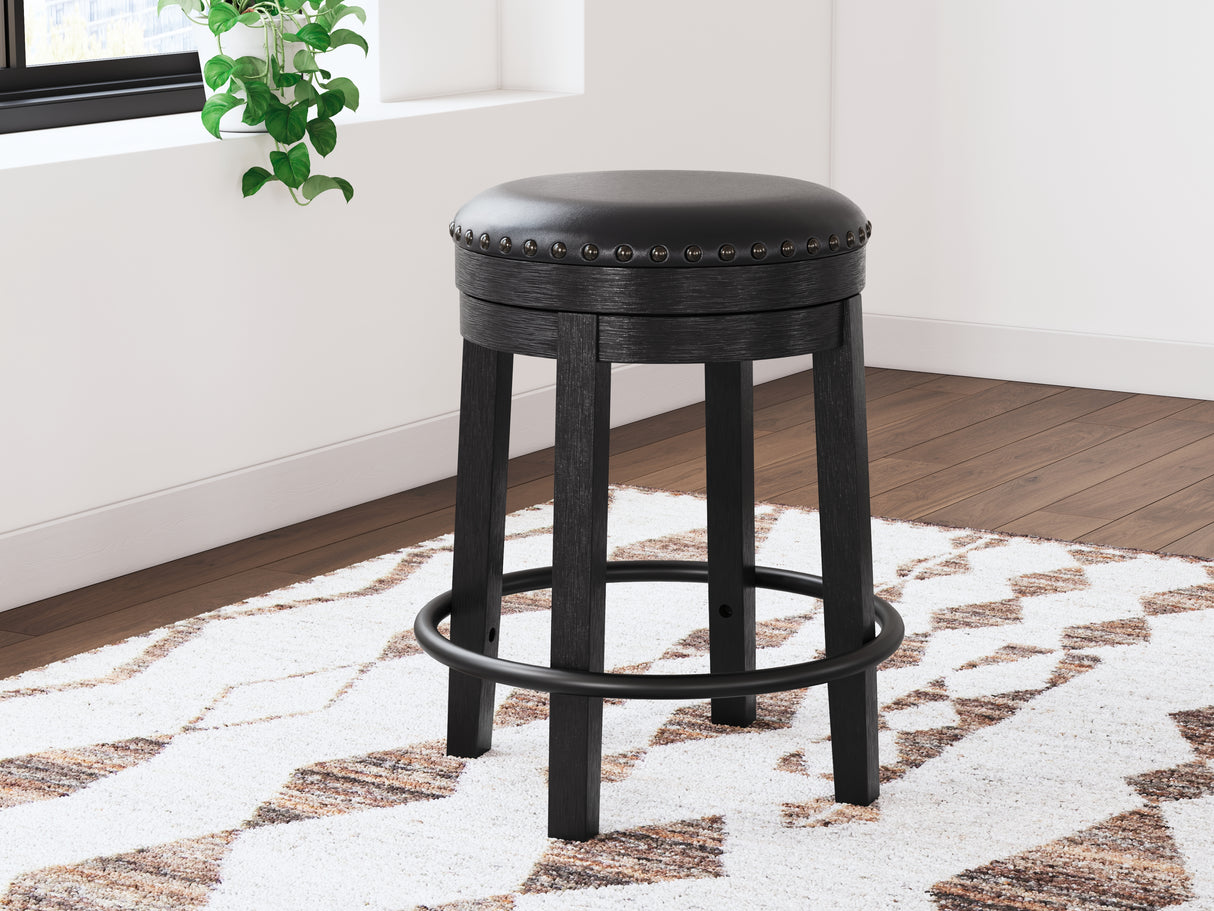Furniture City Slidell - Ashley Furniture - Valebeck Dining Room - UPH Swivel Stool (1/CN) / Black - D546-824