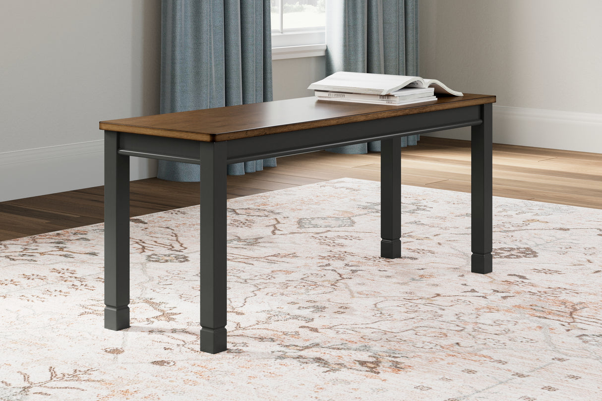 Furniture City Slidell - Ashley Furniture - Owingsville Dining Room - Rectangular Dining Room Table / Black/Brown / 60"W x 36"D x 30"H - D580-25