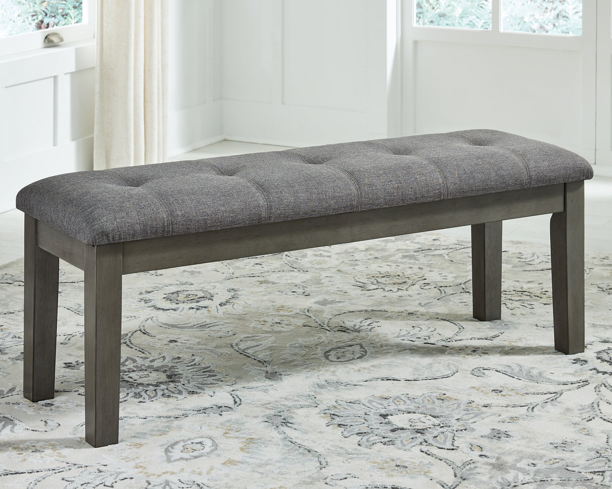 Furniture City Slidell - Ashley Furniture - Hallanden Dining Room - Large UPH Dining Room Bench / Two-tone Gray - D589-00