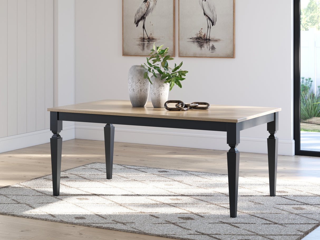 Furniture City Slidell - Ashley Furniture - Brenkerton Dining Table - Rectangular Dining Room Table / Grayish Brown/Black - PCD591-25