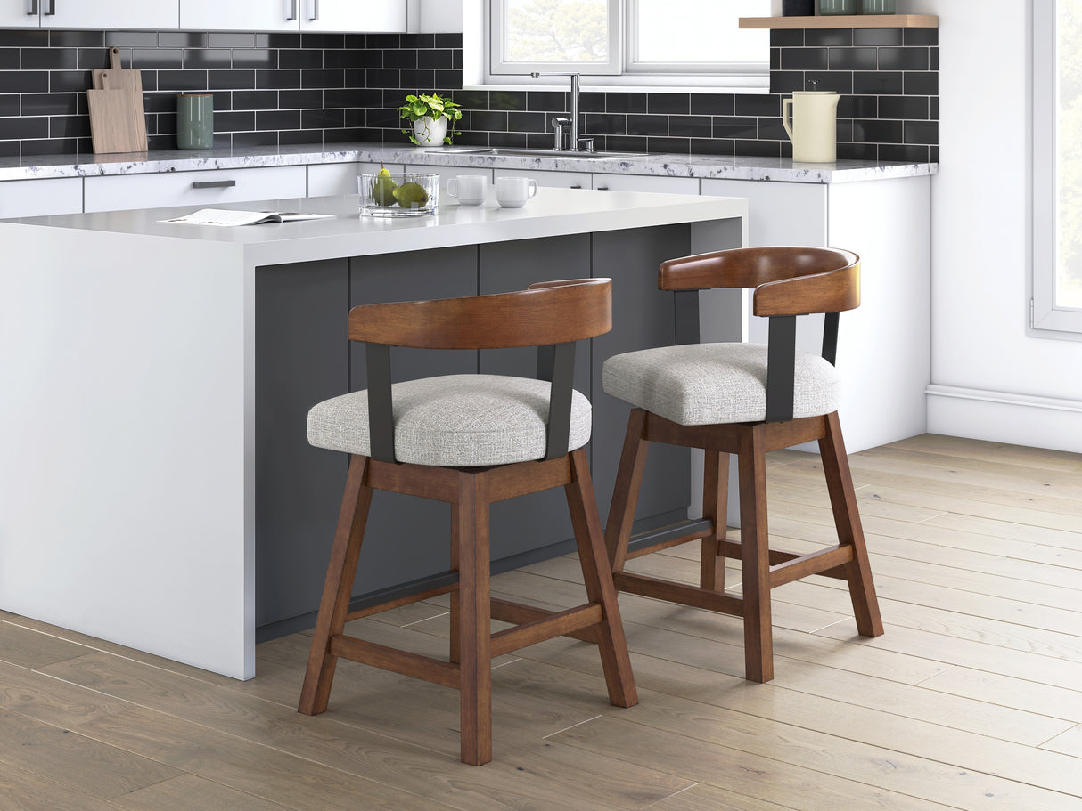 Furniture City Slidell - Ashley Furniture - Ralene Dining Room - Counter Height Barstool (Set of 2) / Medium Brown - D594-224X2