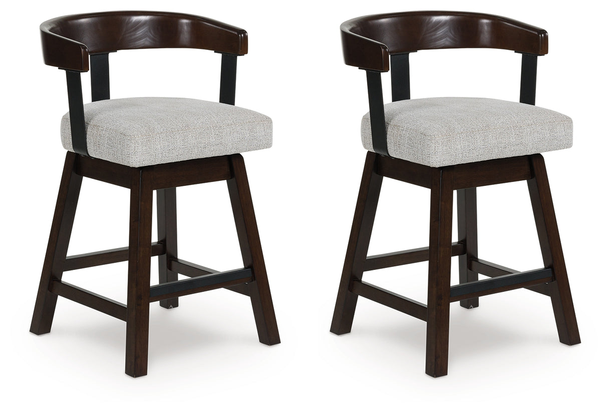 Furniture City Slidell - Ashley Furniture - Haddigan Dining Room - Counter Height Barstool (Set of 2) / Dark Brown - D596-224X2