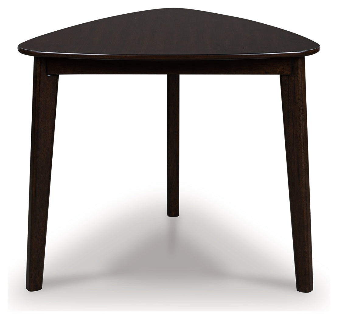 Furniture City Slidell - Ashley Furniture - Mallenette Dining Table - Triangle Dining Room Table / Merlot - PCD607-16