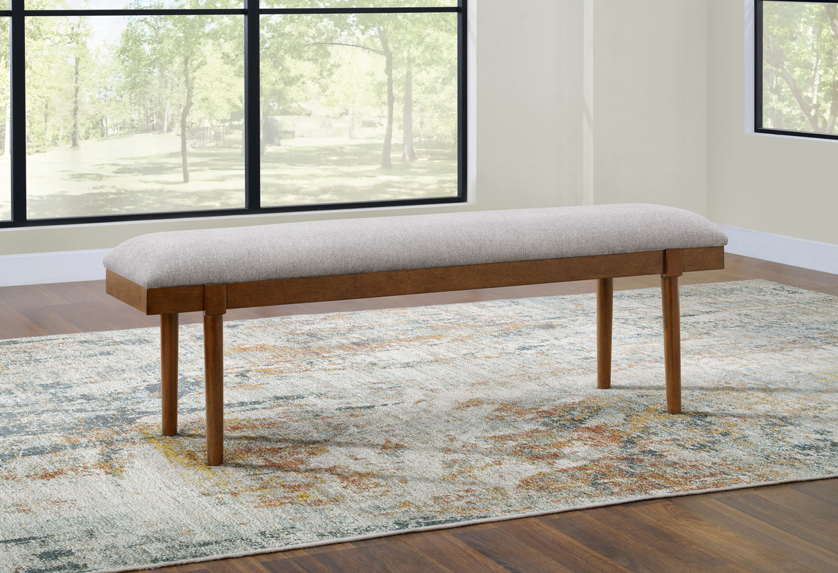 Furniture City Slidell - Ashley Furniture - Lyncott Dining Room - Large UPH Dining Room Bench / Gray/Brown - D615-00