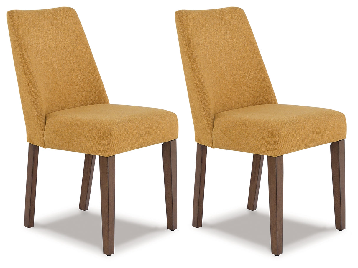 Furniture City Slidell - Ashley Furniture - Lyncott Dining Room - Dining Chair (Set of 2) / Mustard/Brown - D615-04X2
