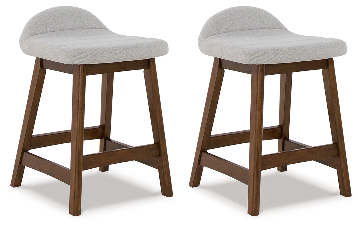 Furniture City Slidell - Ashley Furniture - Lyncott Dining Room - Counter Height Bar Stool (Set of 2) / Light Gray/Brown - D615-124X2