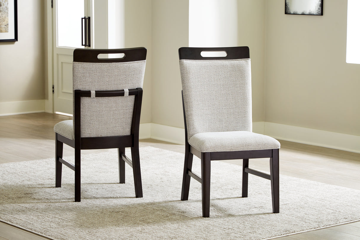 Furniture City Slidell - Ashley Furniture - Neymorton Dining Room - Dining Chair (Set of 2) / Dark Grayish Brown - D618-01X2