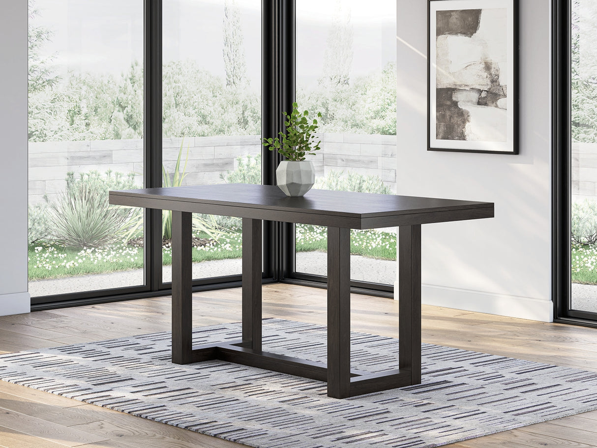 Furniture City Slidell - Ashley Furniture - Neymorton Dining Room - RECT Dining Room Counter Table / Dark Grayish Brown - D618-13
