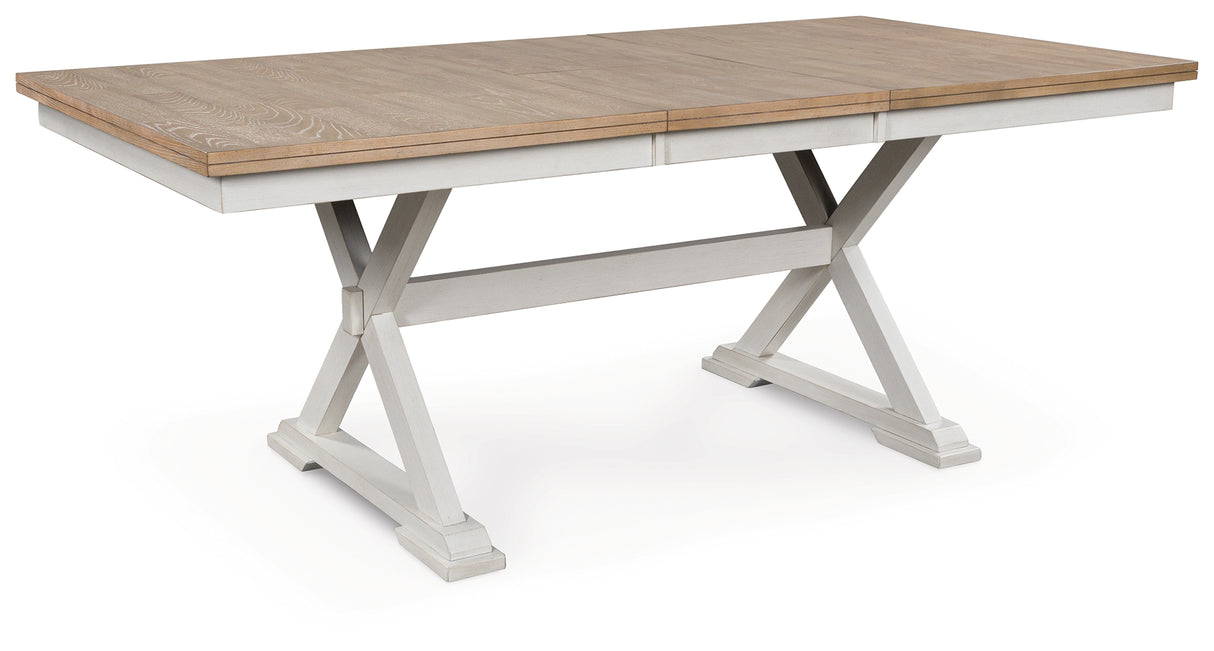 Furniture City Slidell - Ashley Furniture - Purlaney Dining Butterfly Extension Table - RECT DRM Butterfly EXT Table / Antique White/Natural - PCD627-35