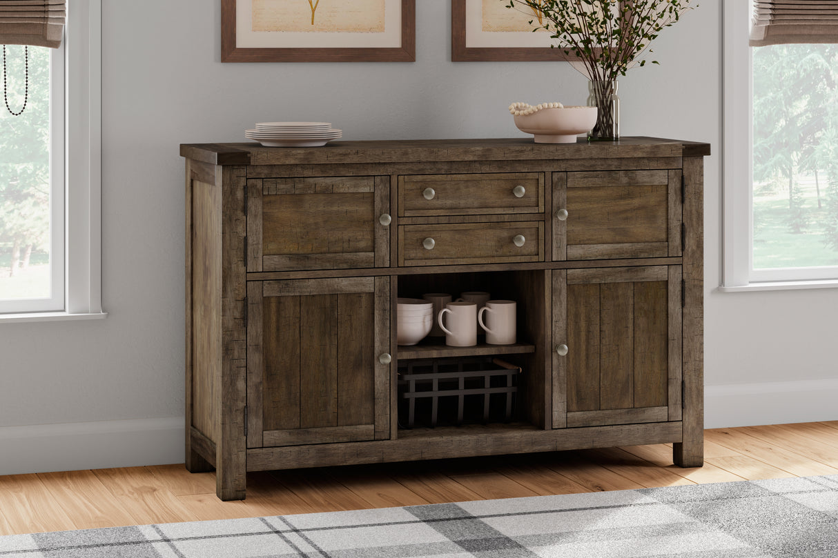 Furniture City Slidell - Ashley Furniture - Moriville Dining Room - Dining Room Server / Grayish Brown / 56"W x 18"D x 36"H - D631-60