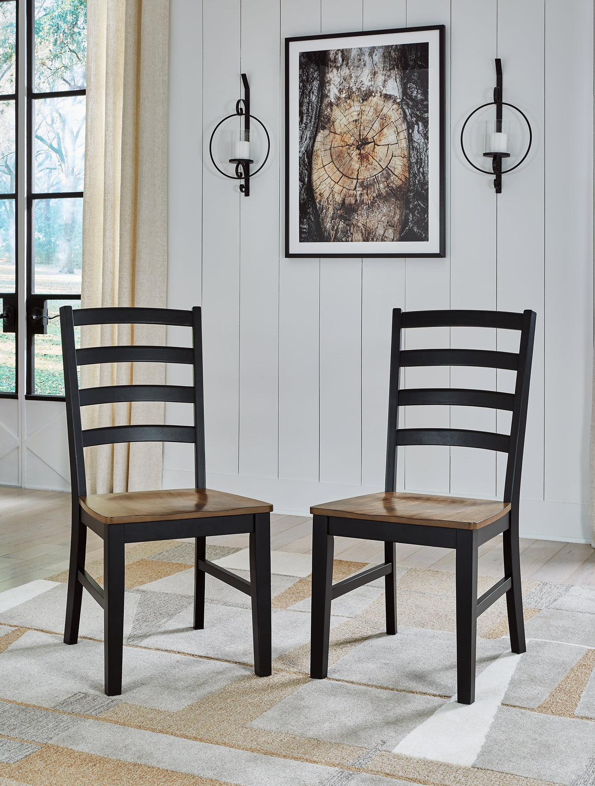 Furniture City Slidell - Ashley Furniture - Wildenauer Dining Room - Bar Height Barstool (Set of 2) / Brown/Black - D634-230X2