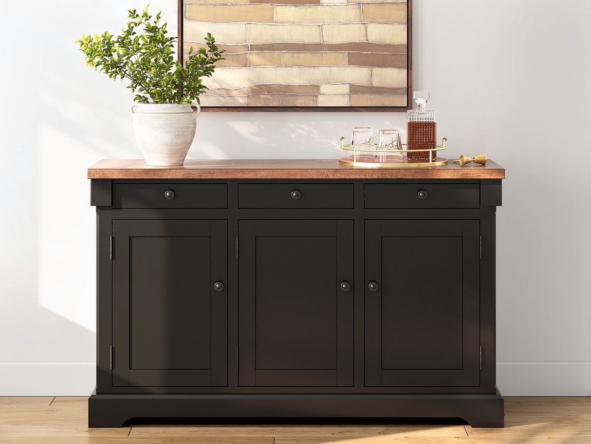 Furniture City Slidell - Ashley Furniture - Wildenauer Dining Room - Dining Room Buffet / Brown/Black - D634-80