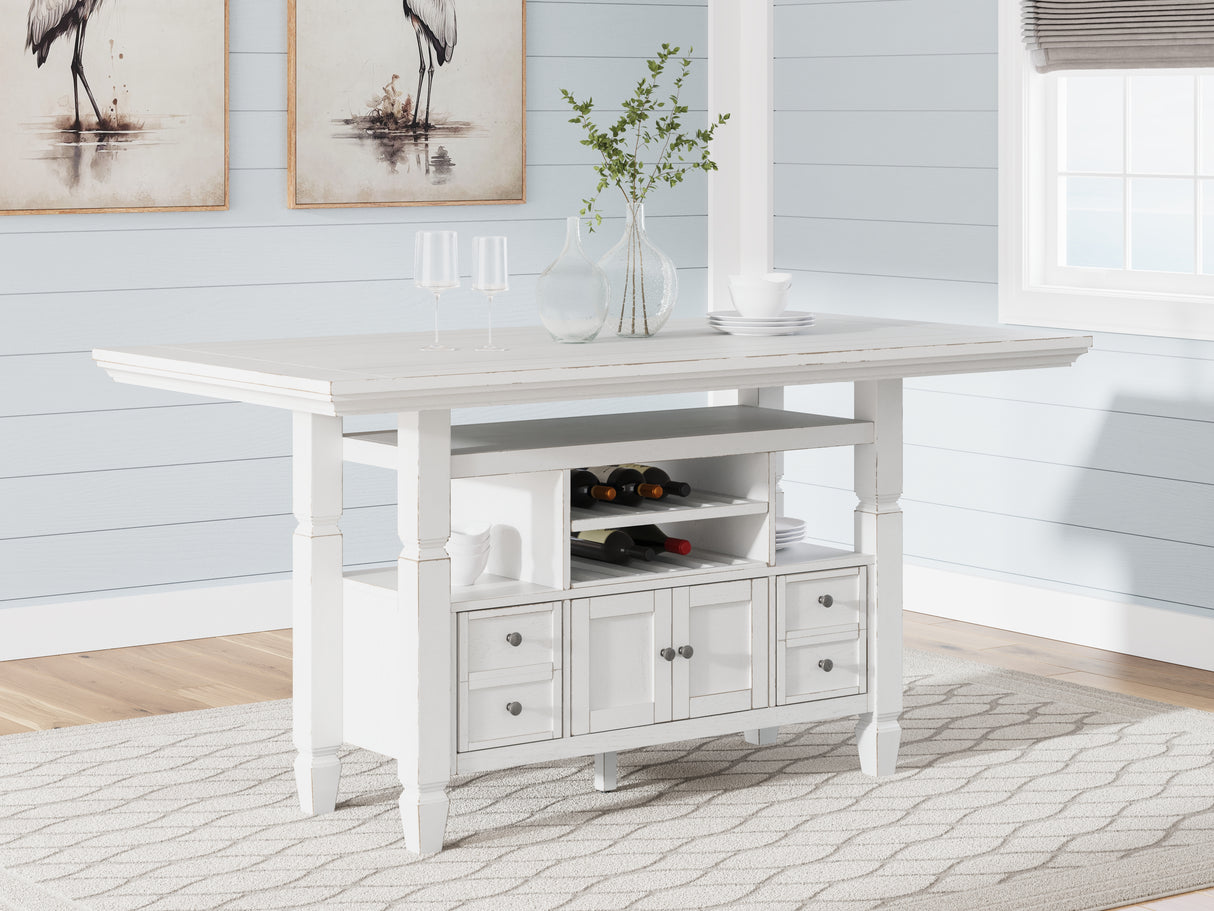 Furniture City Slidell - Ashley Furniture - Robbinsdale Dining Room - Counter Height Dining Table / Antique White - D642D7