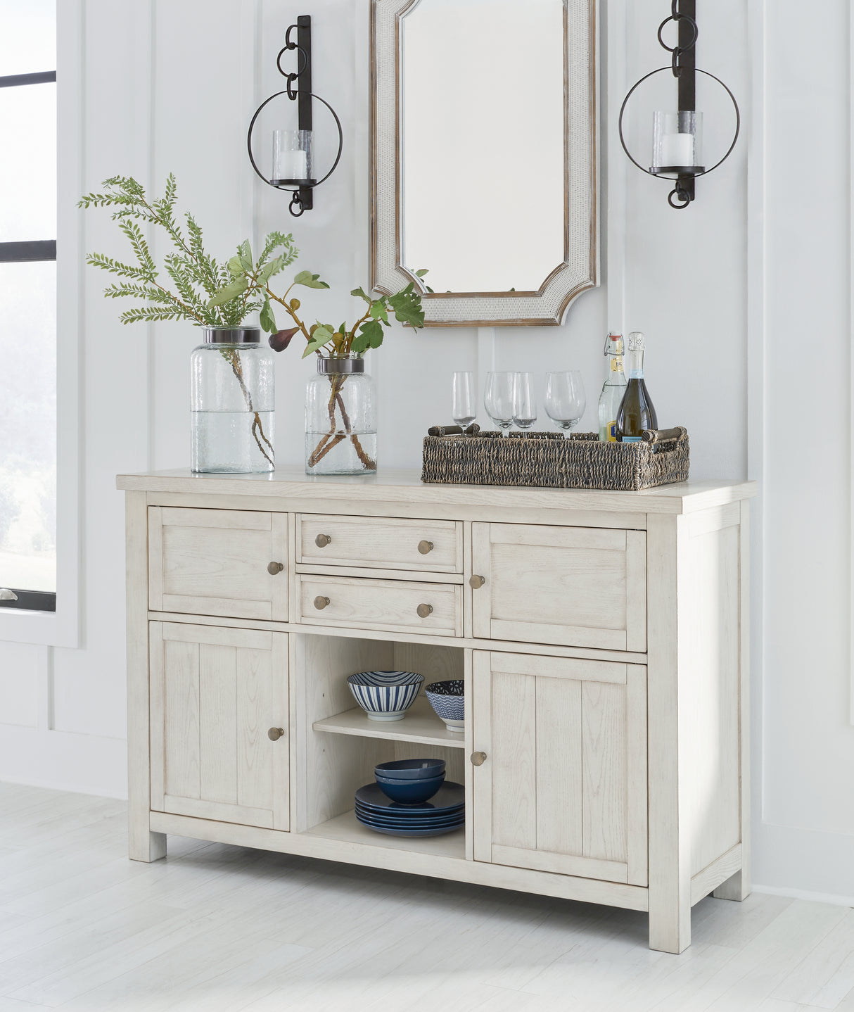 Furniture City Slidell - Ashley Furniture - Robbinsdale Dining Room - Dining Room Server / Antique White - D642-60