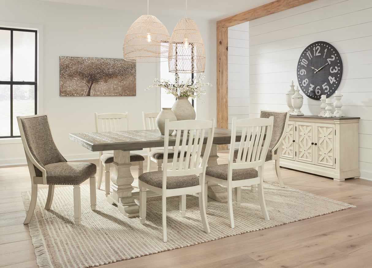 Furniture City Slidell - Ashley Furniture - Bolanburg Dining Room - Extension Dining Table / Antique White - D647D17