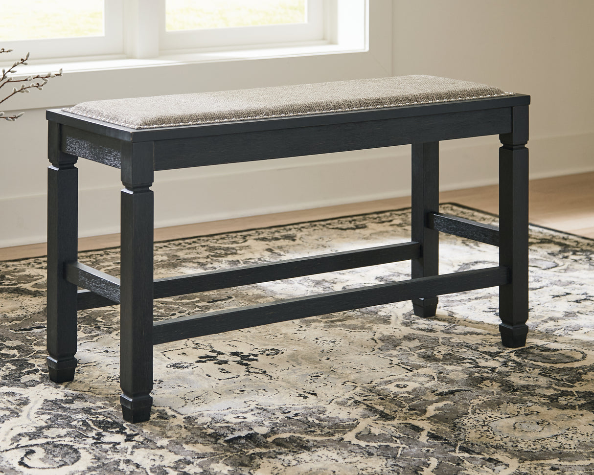 Furniture City Slidell - Ashley Furniture - Tyler Creek Dining Room - DBL Counter UPH Bench (1/CN) / Antique Black - D736-09