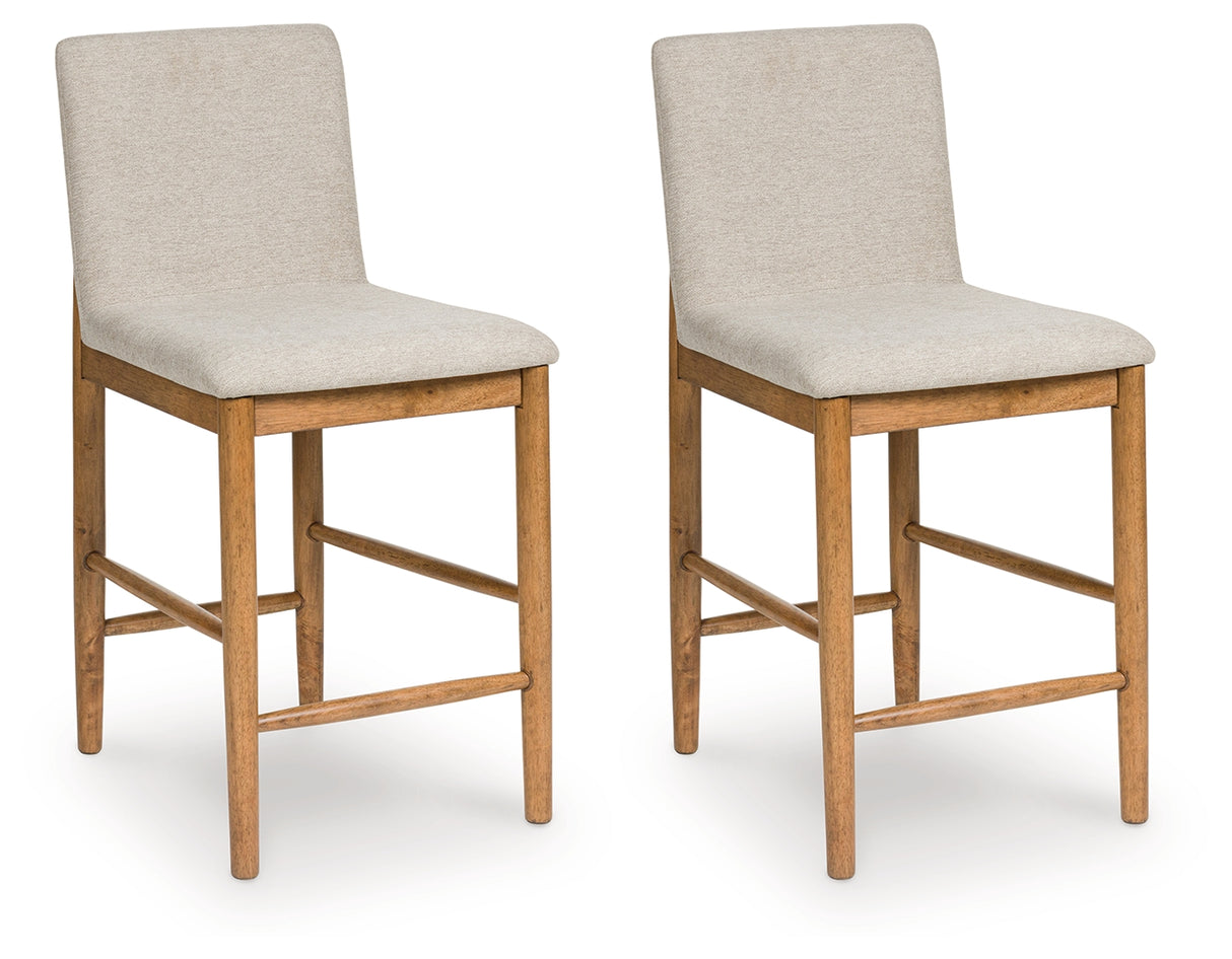 Furniture City Slidell - Ashley Furniture - Isanti Dining Room - Counter Height Barstool (Set of 2) / Light Brown - D752-124X2
