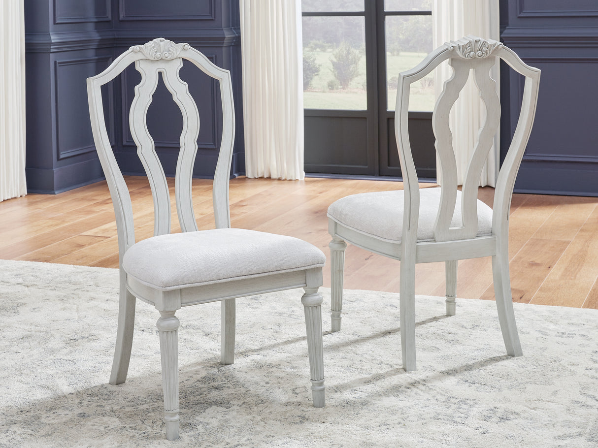 Furniture City Slidell - Ashley Furniture - Montelaine Dining Room - Dining Chair (Set of 2) / Antique White - D795-01X2