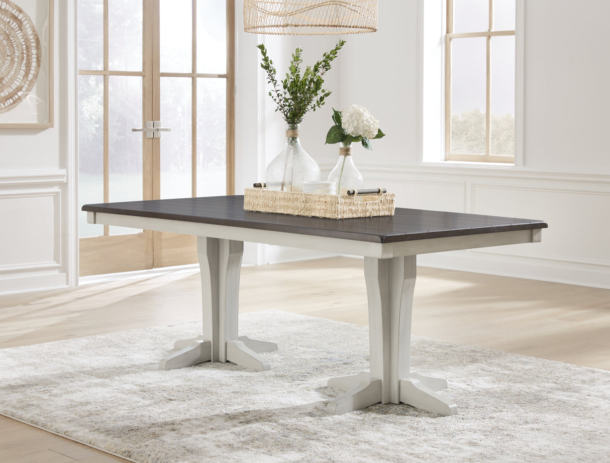Furniture City Slidell - Ashley Furniture - Darborn Dining Room - Dining Table / Gray/Brown / 40"W x 78"D x 30"H - D796D3