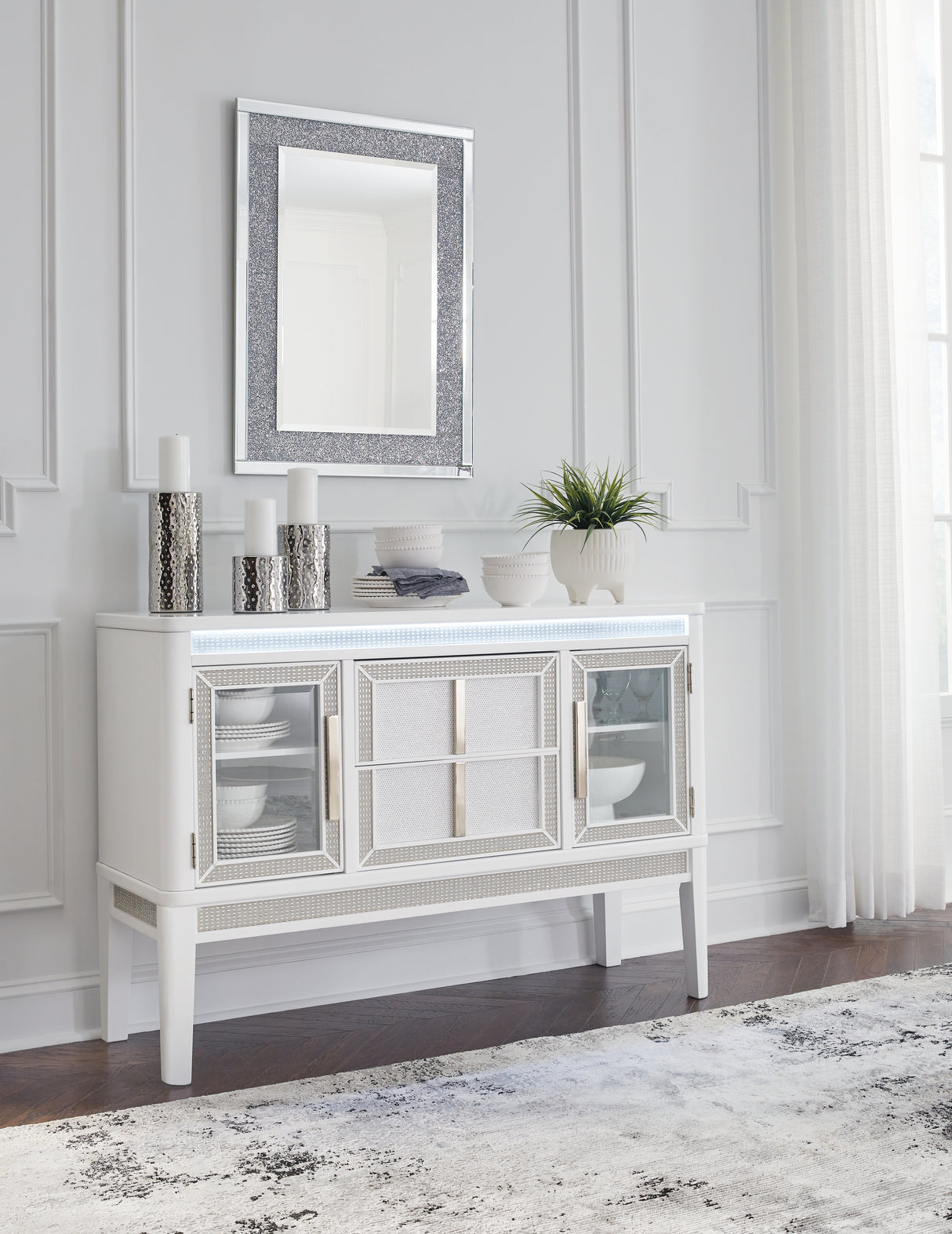 Furniture City Slidell - Ashley Furniture - Chalanna Dining Room - Dining Room Server / White - D822-60