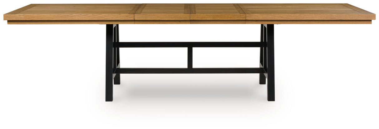 Furniture City Slidell - Ashley Furniture - Galliden Dining Room - RECT Dining Room EXT Table / Black/Brown - D841-55