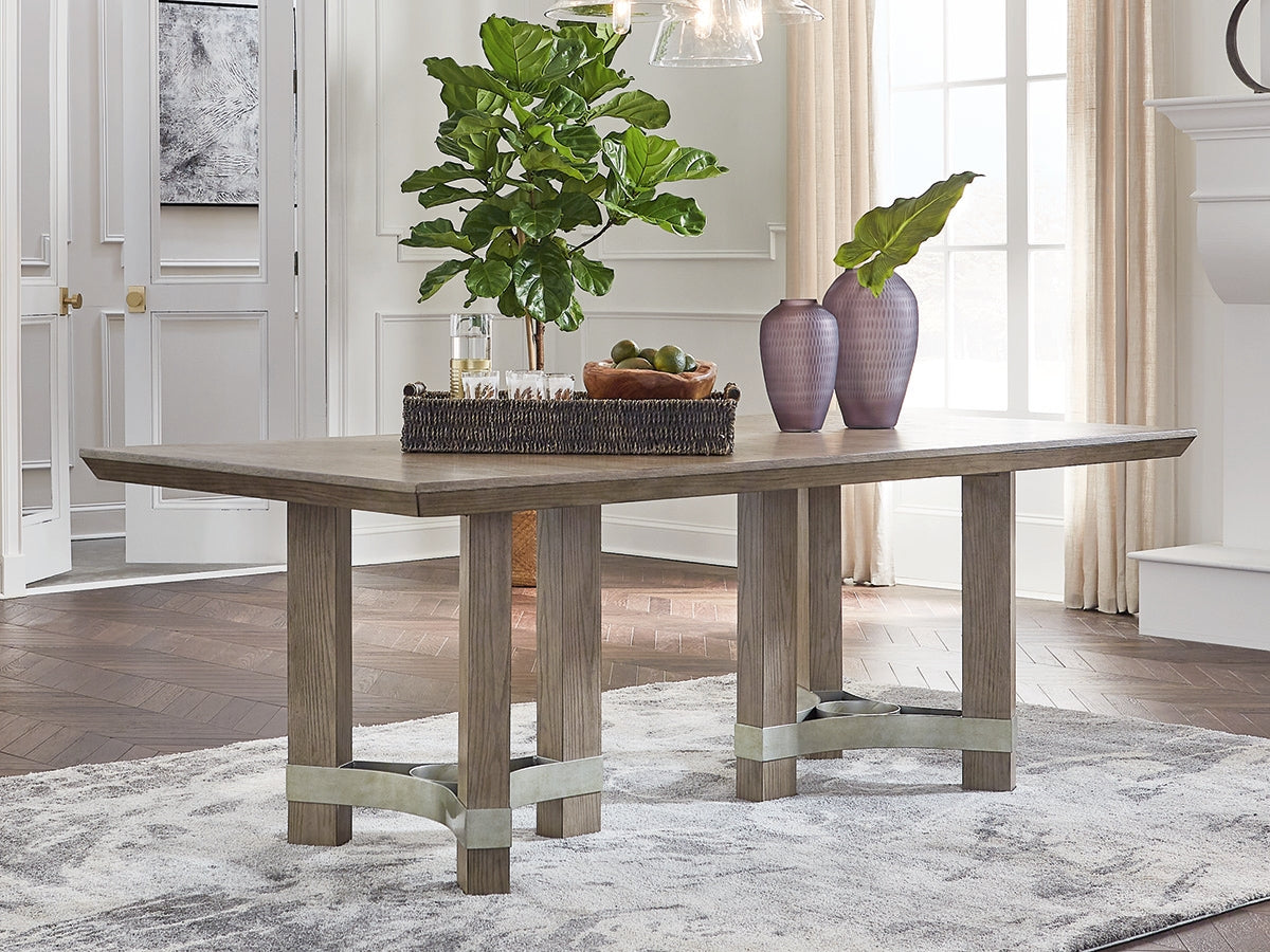 Furniture City Slidell - Ashley Furniture - Chrestner Dining Room - Rectangular Dining Room Table / Gray - D983-25