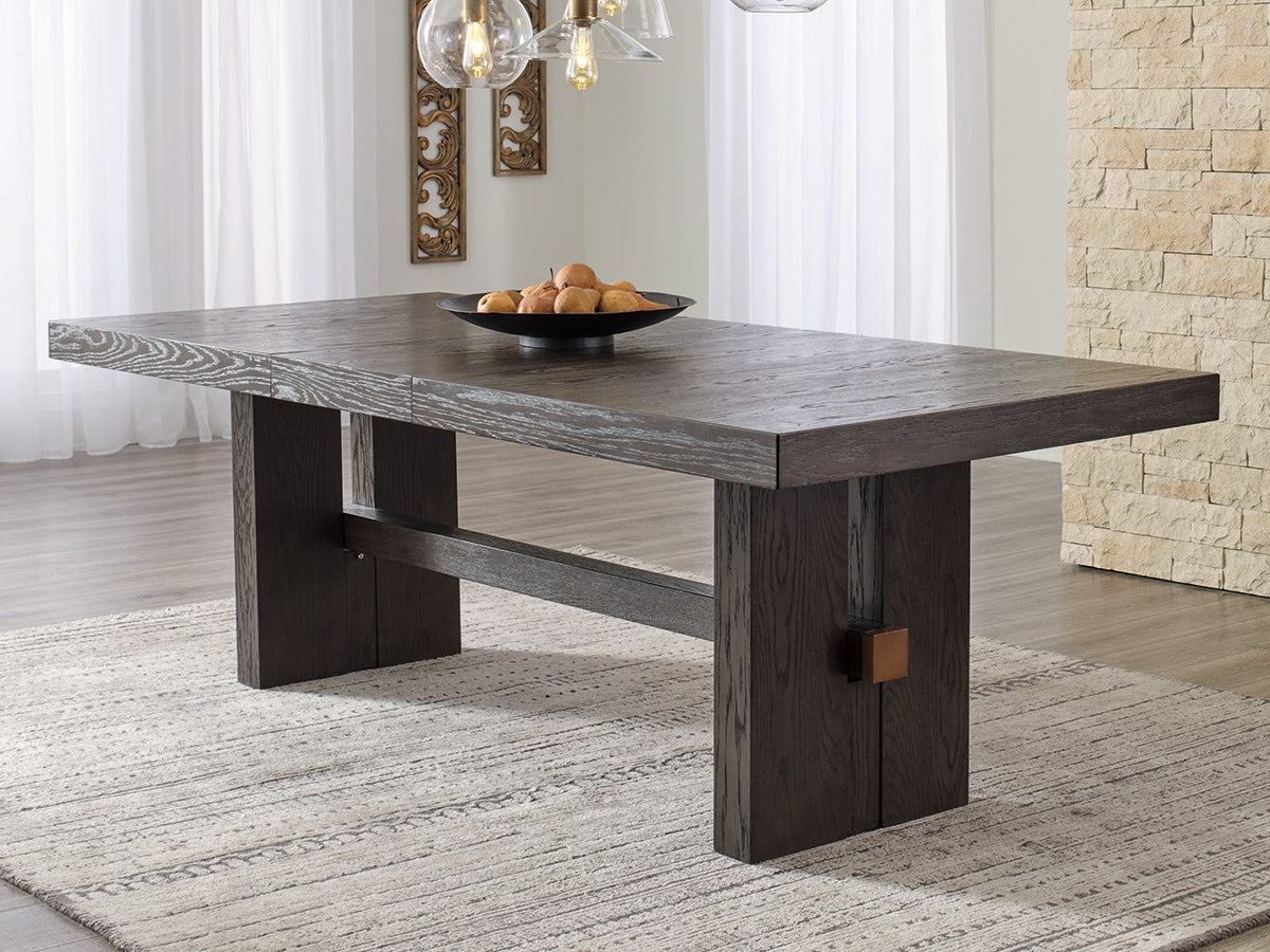 Furniture City Slidell - Ashley Furniture - Burkhaus Dining Room - RECT Dining Room EXT Table / Dark Brown - D984-45