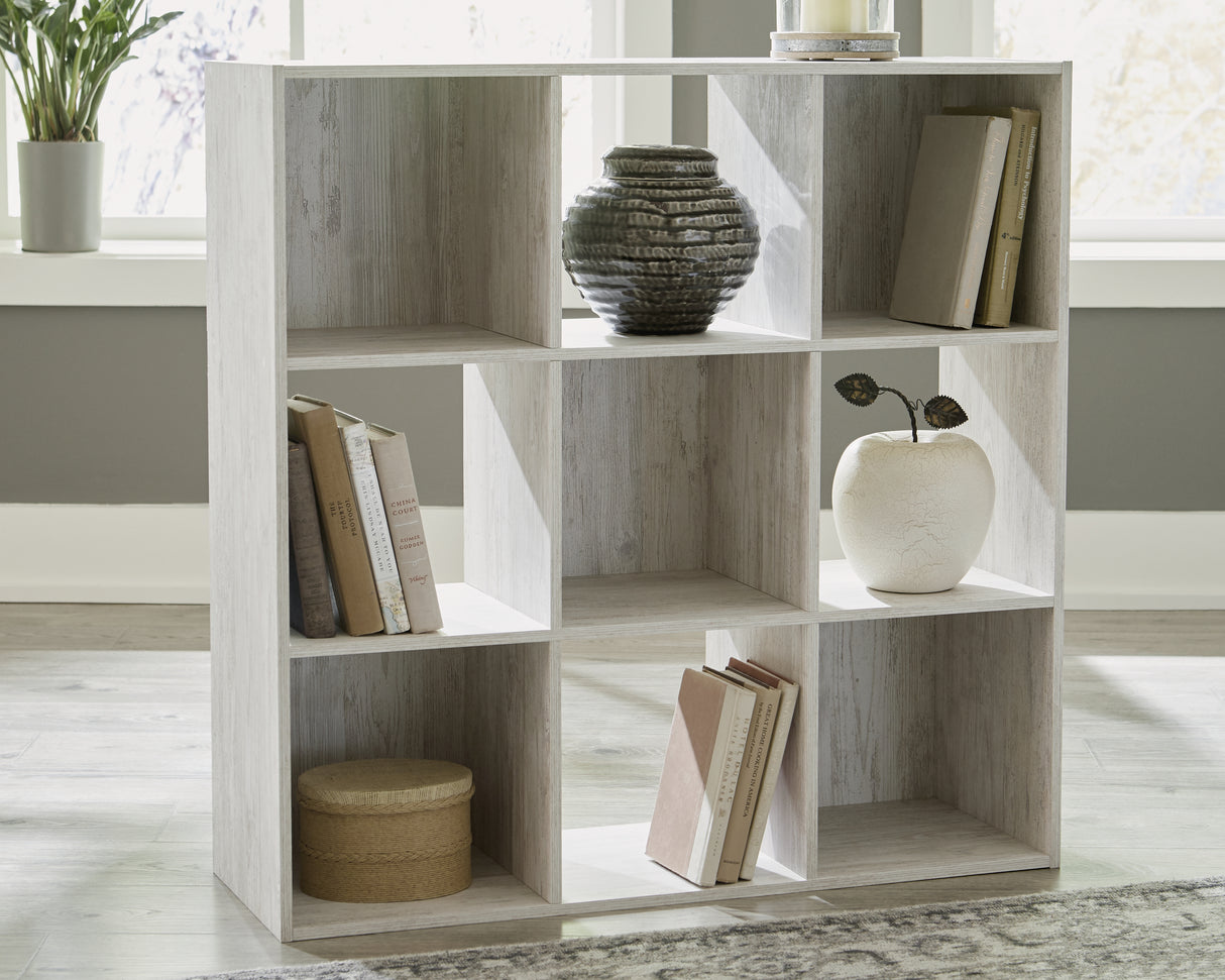 Furniture City Slidell - Ashley Furniture - Paxberry Nine Cube Organizer - Nine Cube Organizer / Whitewash - EA1811-3X3