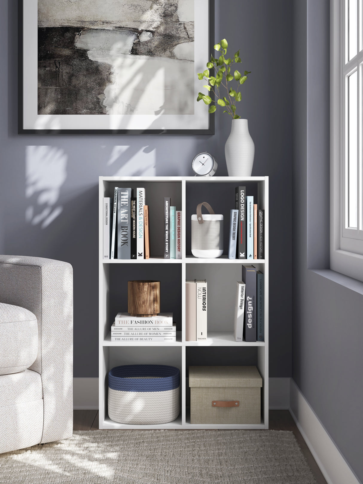 Furniture City Slidell - Ashley Furniture - Onita Six Cube Organizer - Six Cube Organizer / White - EA9630-3X2